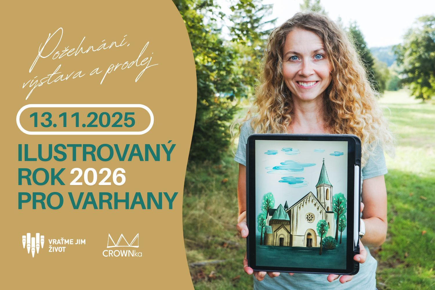 Ilustrovaný rok 2026 pro varhany – požehnání charitativního kalendáře